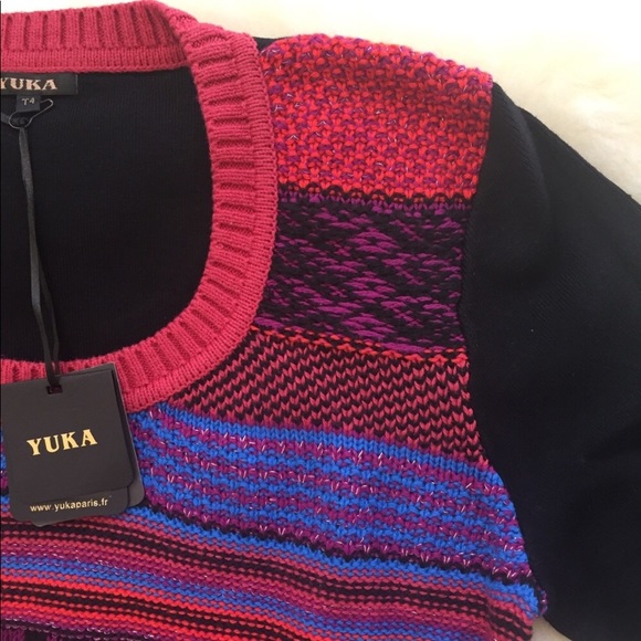 Yuka Paris Stripe Front Knit Pullover - Picture 3 of 5